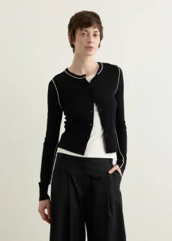 Wool Fine Line Cardigan