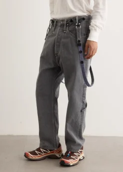 x Levis Cotton Selvedge Denim Dungaree