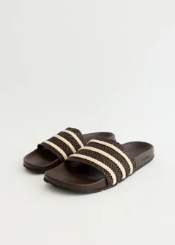 x Wales Bonner Adilette 'Dark Brown' Slides