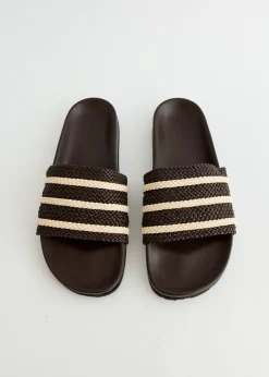 x Wales Bonner Adilette 'Dark Brown' Slides