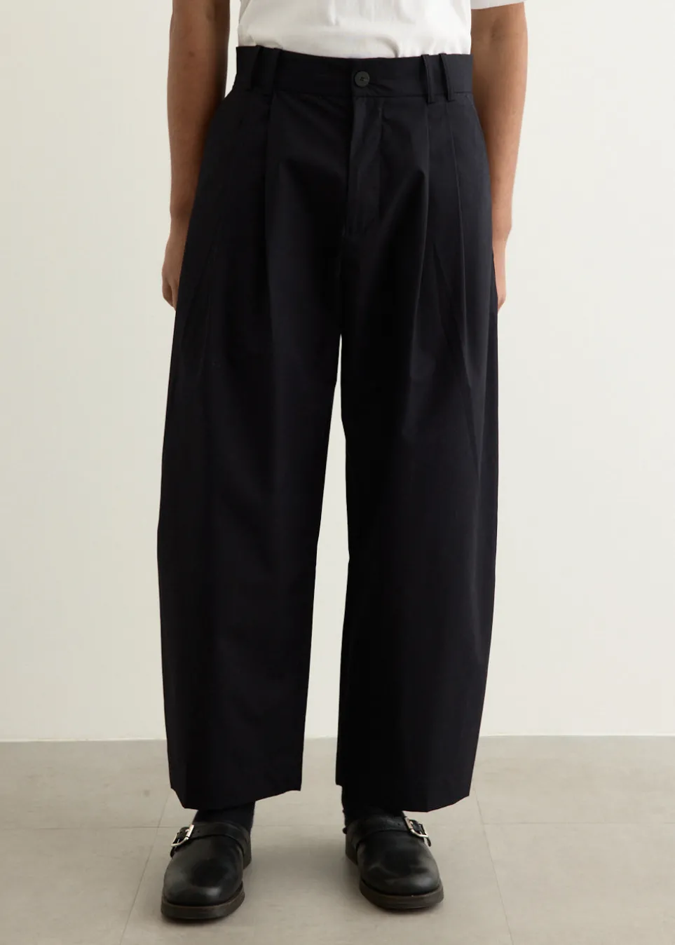 Yale Cotton Double Pleat Volume Pants