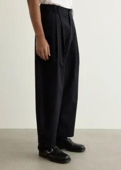 Yale Cotton Double Pleat Volume Pants