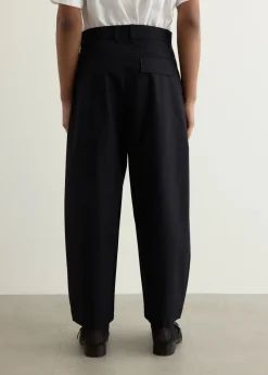 Yale Cotton Double Pleat Volume Pants