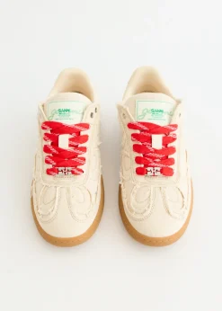 08 Canvas Raw Edge Sneakers