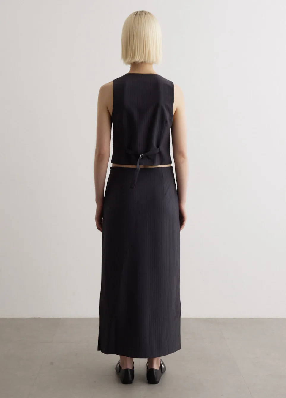 Angel Satin Pinstripe Vest