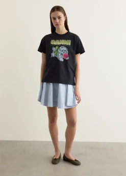 Basic Cotton Jersey Neon Puppy T-shirt