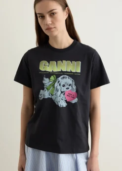 Basic Cotton Jersey Neon Puppy T-shirt