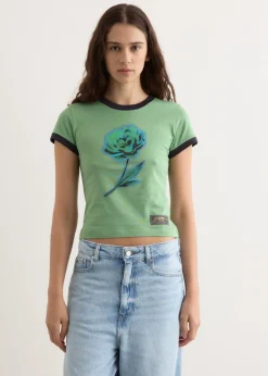 Basic Cotton Jersey Peony Baby Fit T-Shirt