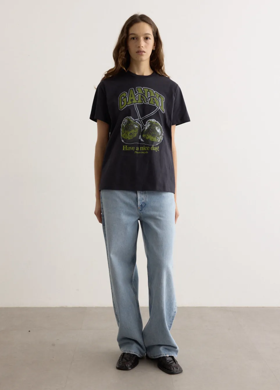 Basic Jersey Cherry Relaxed T-Shirt