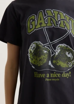 Basic Jersey Cherry Relaxed T-Shirt