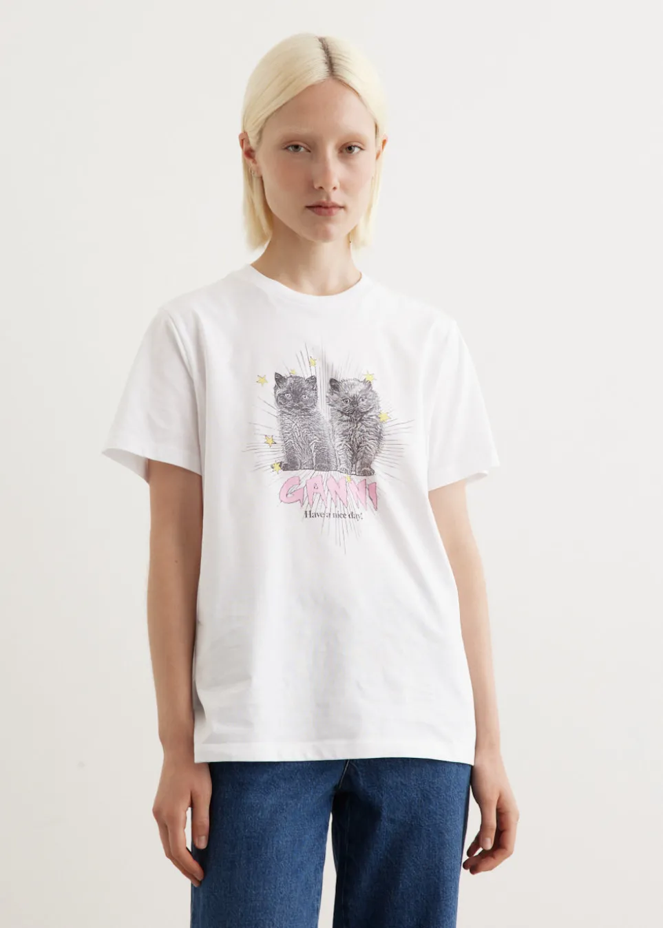 Basic Jersey Kittens Relaxed T-Shirt