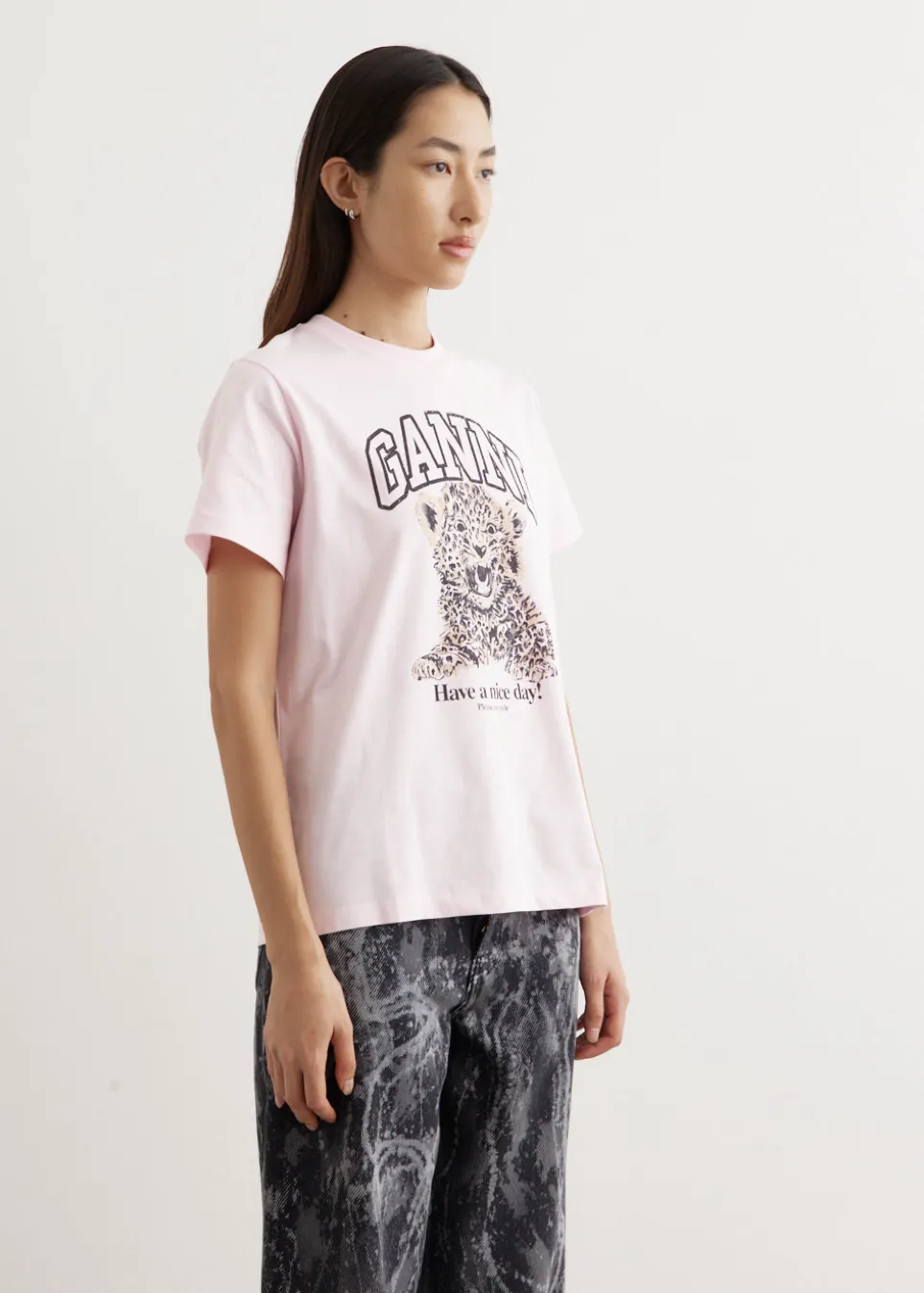 Basic Jersey Leopard Relaxed T-Shirt