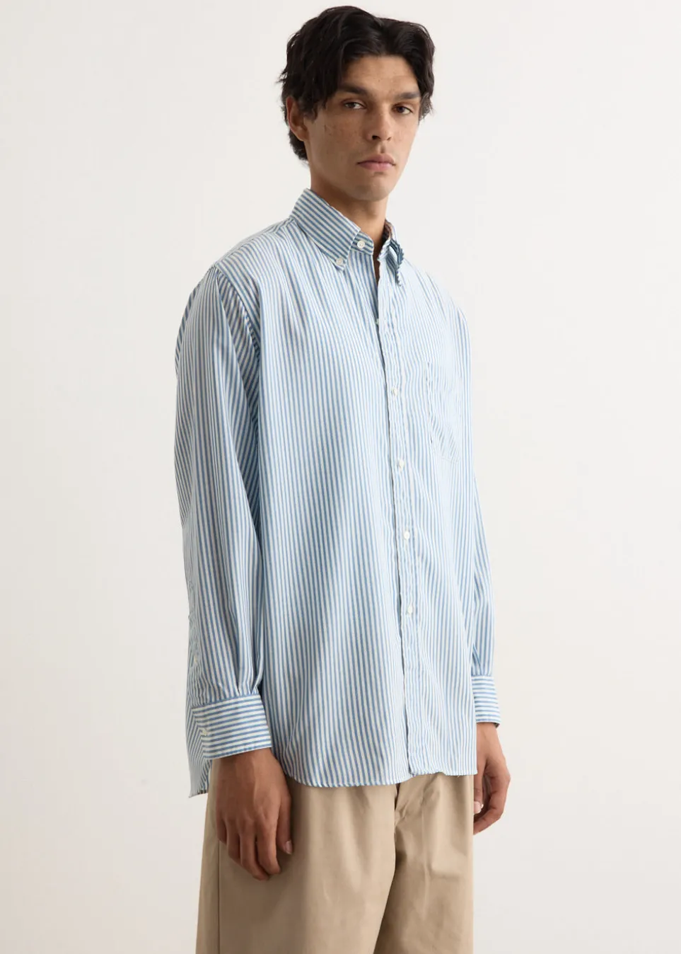 B.D. Classic Fit Wool Stripe Shirt