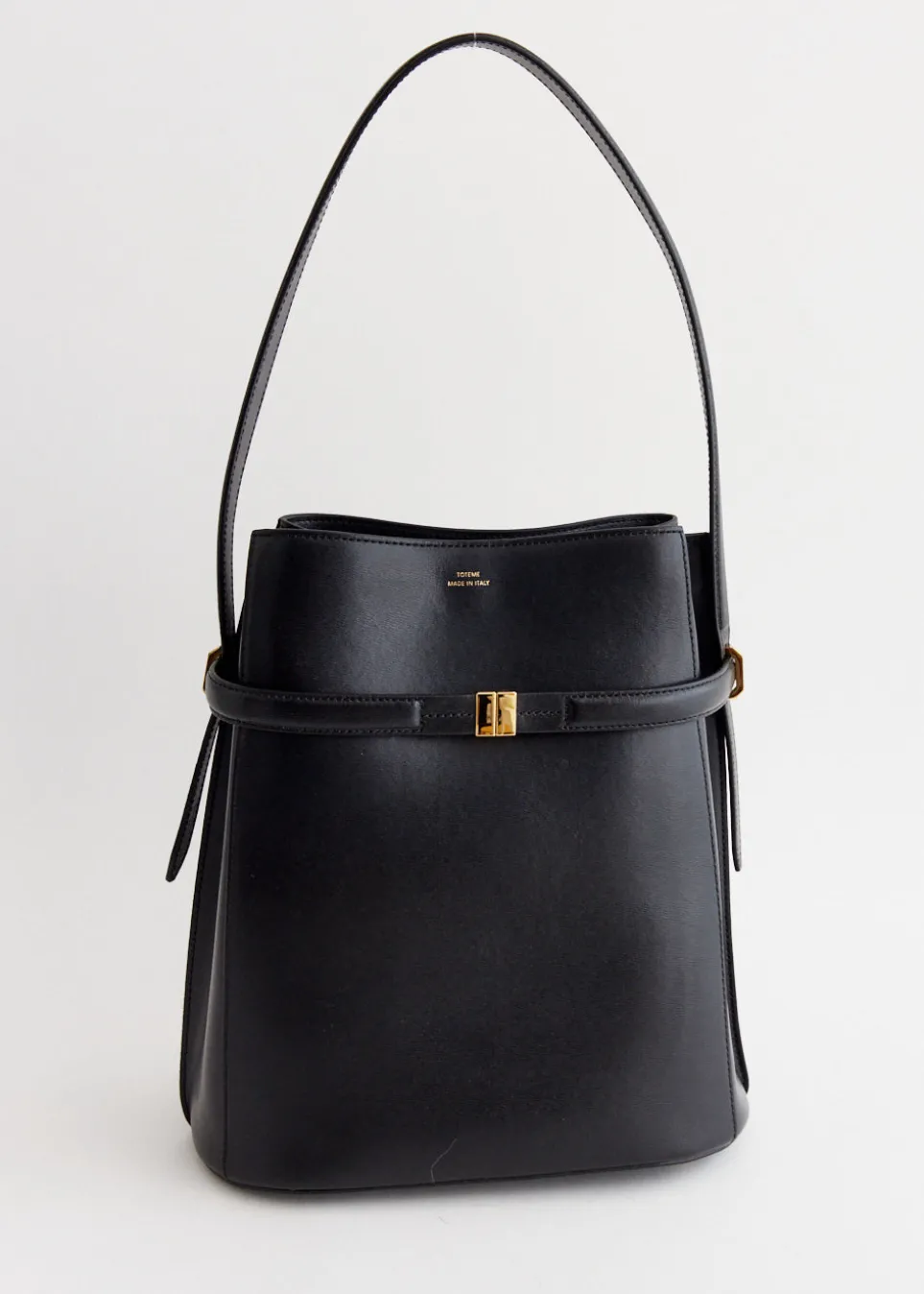 Belted Bucket Bag