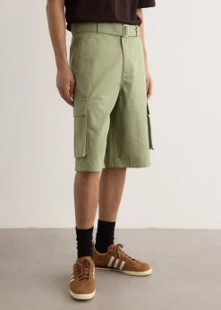 Belted Cargo Bermuda Shorts
