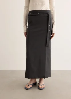 Belted Maxi Skirt
