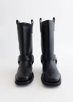 Biker Tubular Mid Shaft Boots