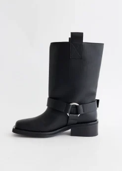 Biker Tubular Mid Shaft Boots