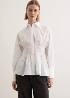 Blythe Gathered Poplin Shirt