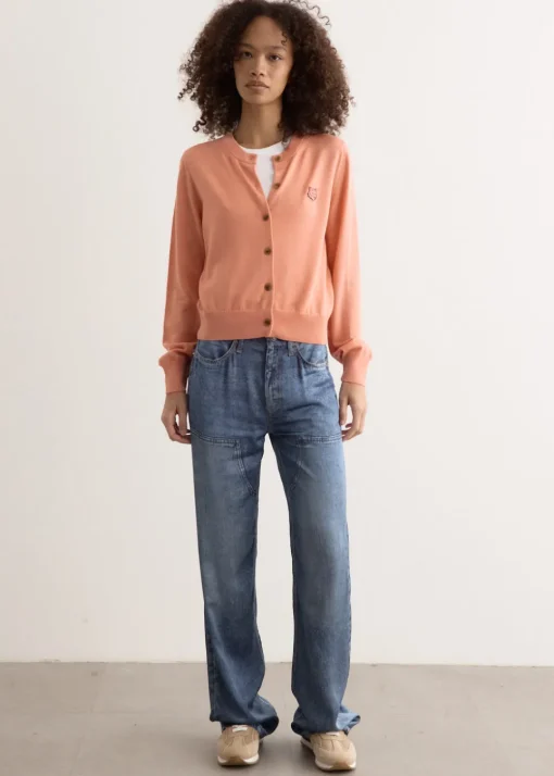 Bold Fox Head Patch Regular Cardigan