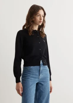 Bold Fox Head Patch Regular Cardigan