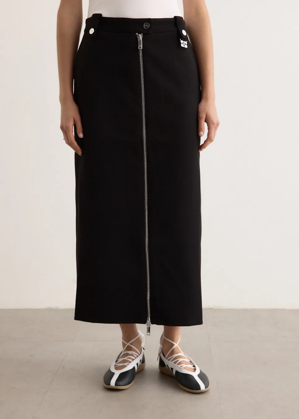 Bonded Crepe Long Skirt