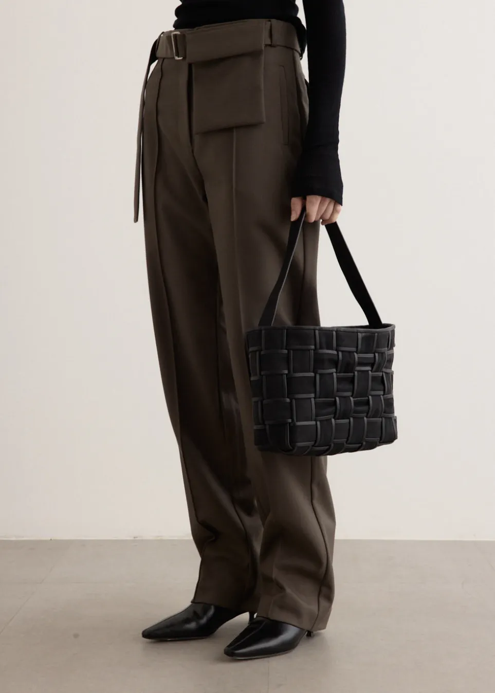 Border Woven Mini Tote