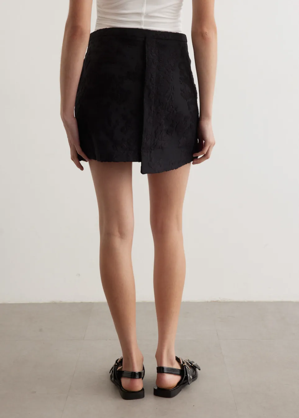 Boucle Jacquard Suiting Mini Skirt