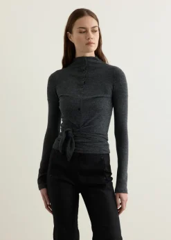 Button Up Wrap T-Shirt