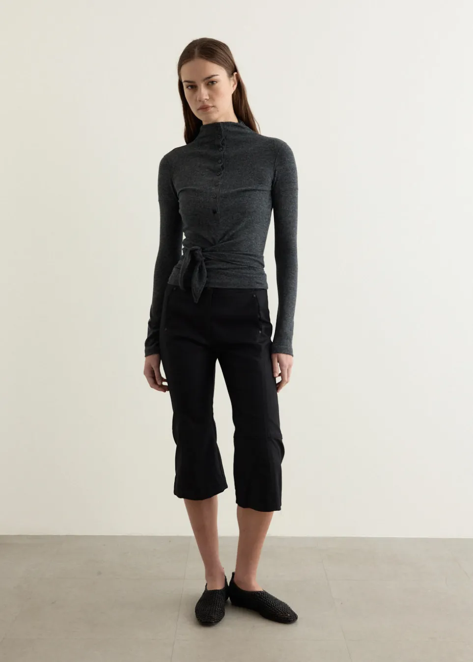 Button Up Wrap T-Shirt