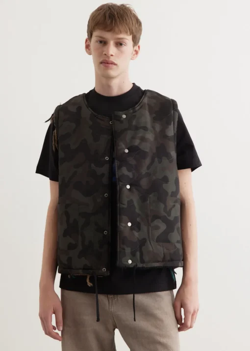 Camouflage Reversible Knit Vest