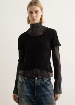 Cap Sleeve Sweater Layered Top