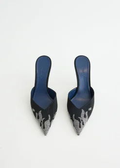 Carmen Grosgrain Moire Mules