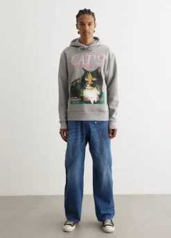 Cat Print Hoodie