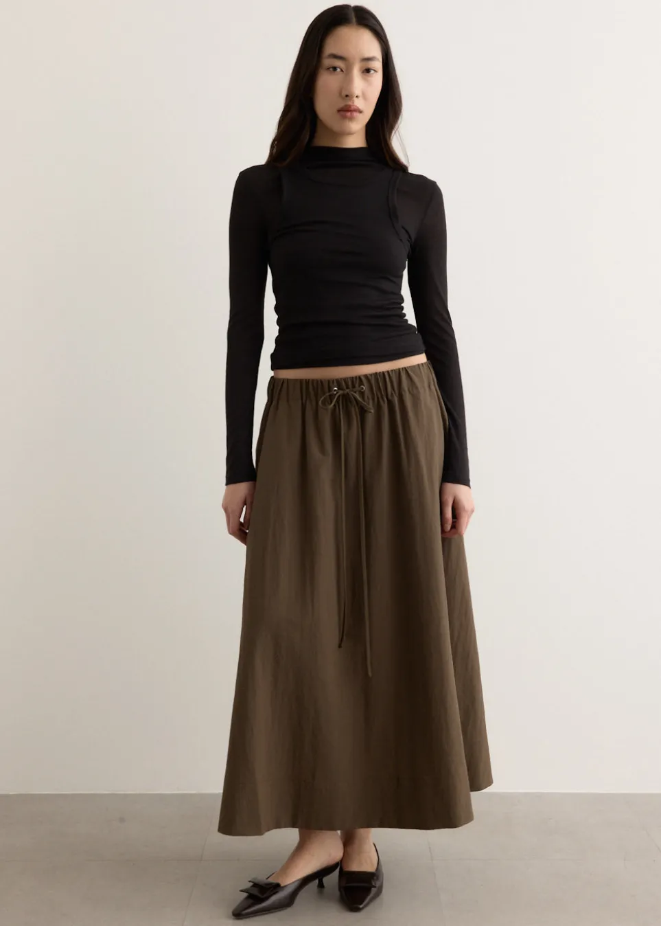 Choir Bubble Midi Skirt