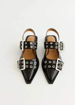 Chunky Buckle Ballerinas