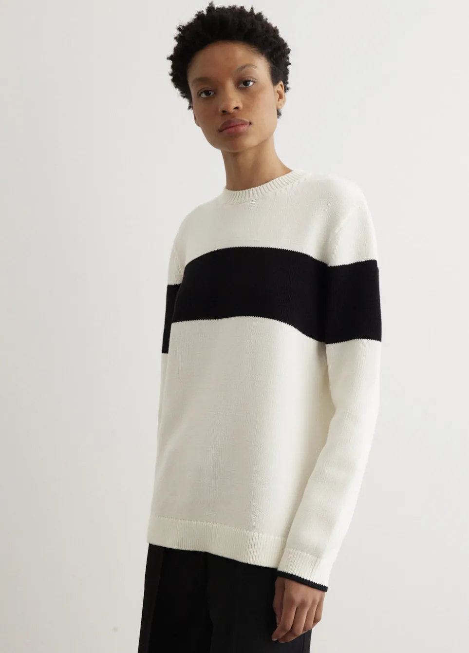 Contrast Stripe Knit