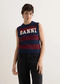 Cotton Mix Striped Vest