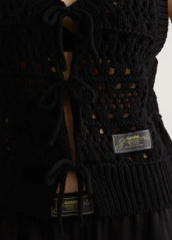 Cotton Mix Tie String Vest