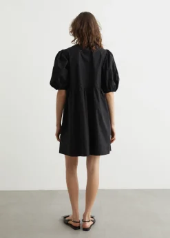 Cotton Poplin Tie String Mini Dress