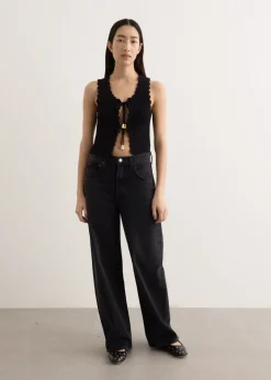 Cotton Textured Lace Top