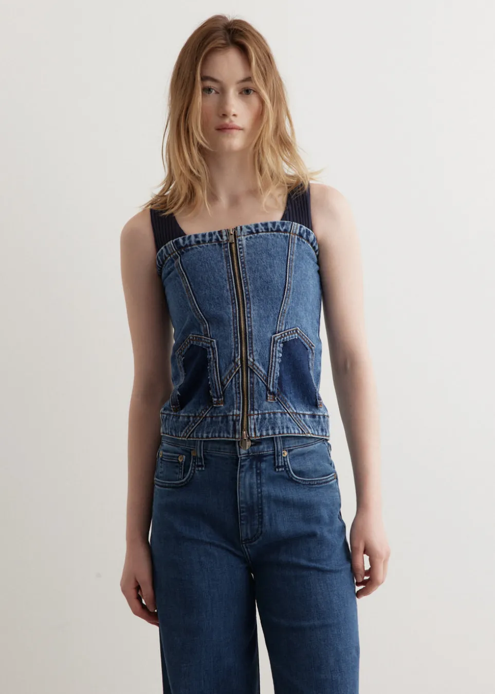 Cove Deconstructed Denim Bustier
