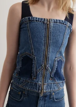 Cove Deconstructed Denim Bustier