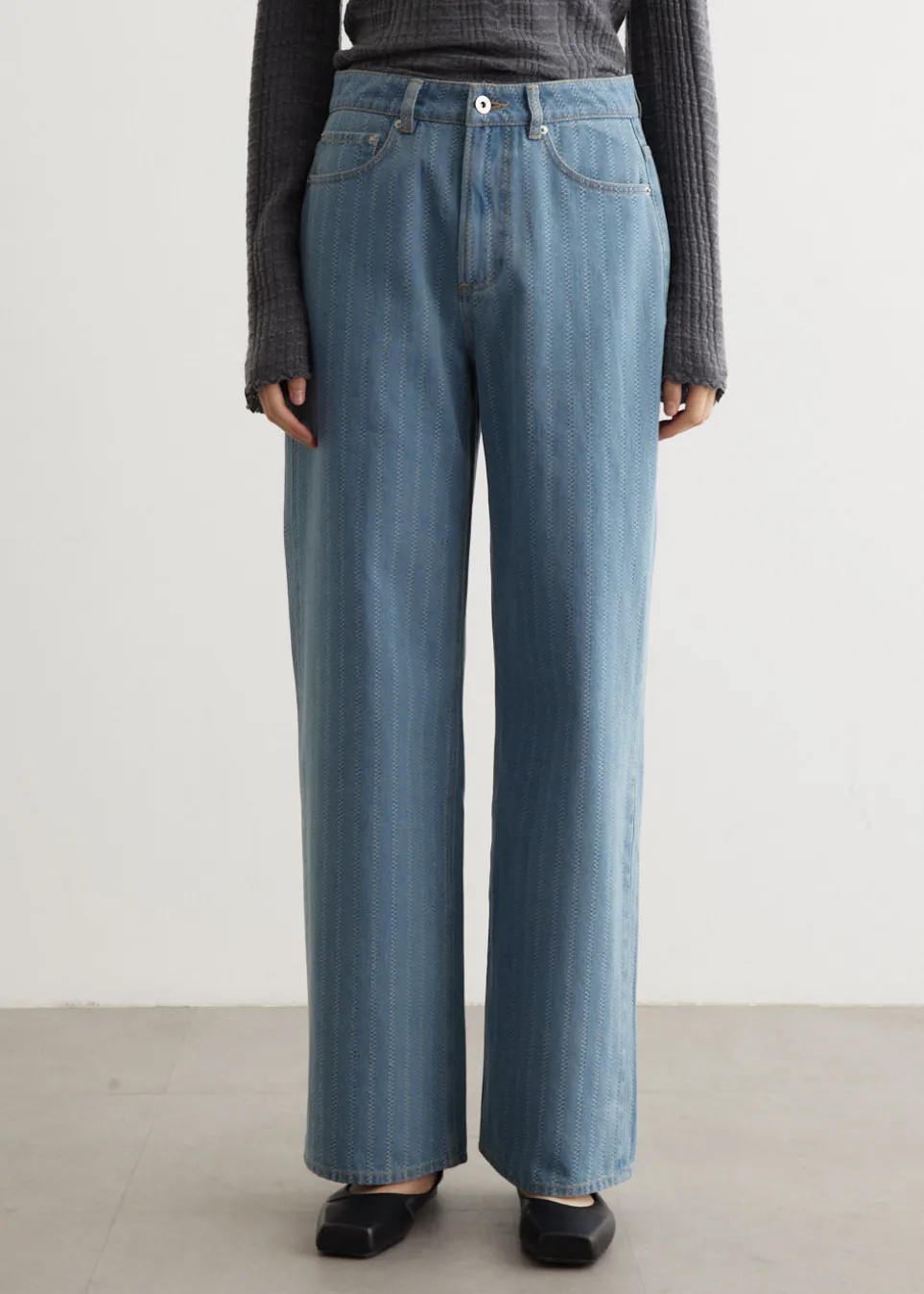 Crash Baggy Stripe Jeans