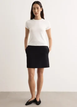 Crepe Mini Skirt