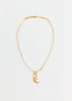 Crescent Moon Pendant Necklace