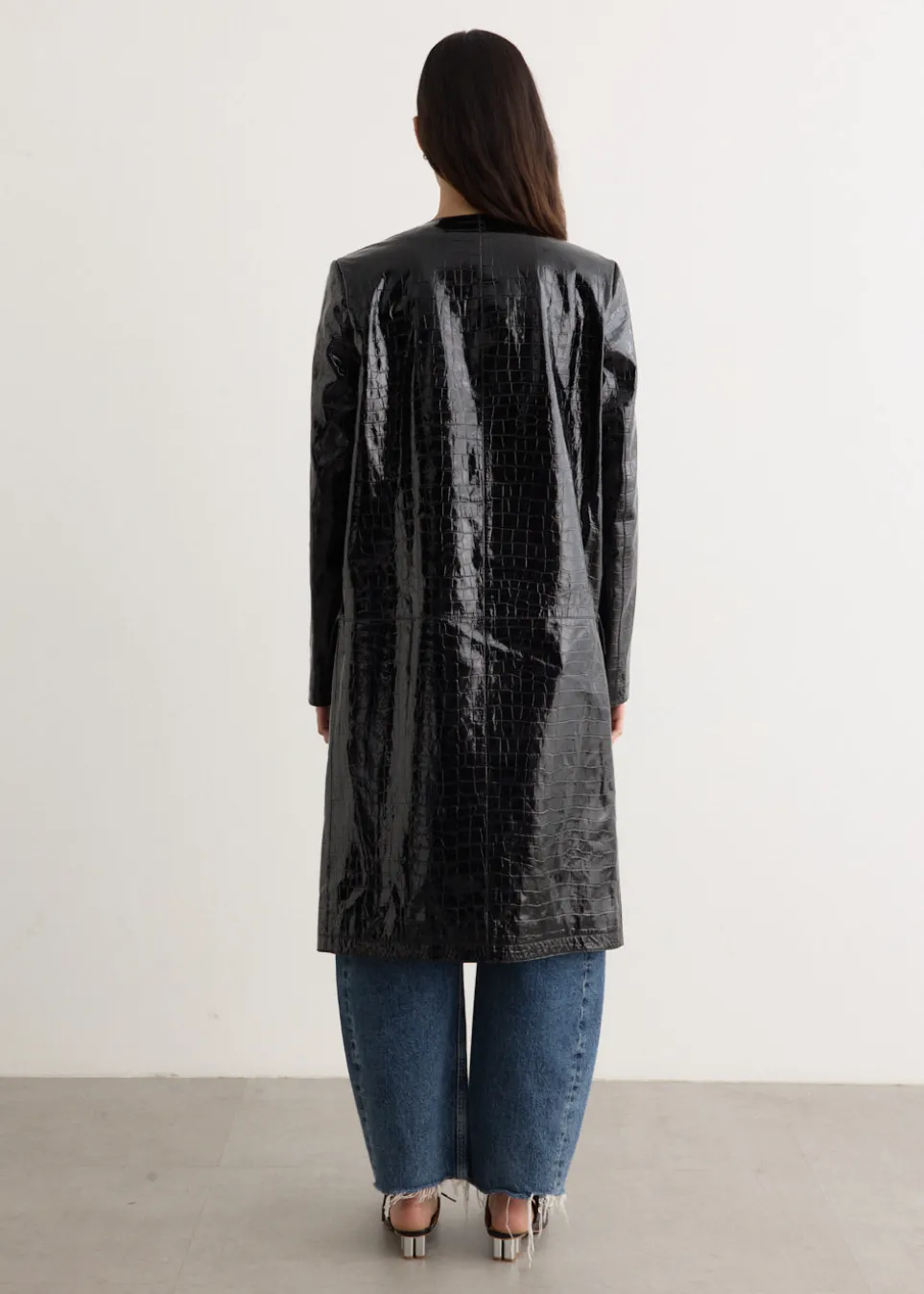 Croco Embossed Coat