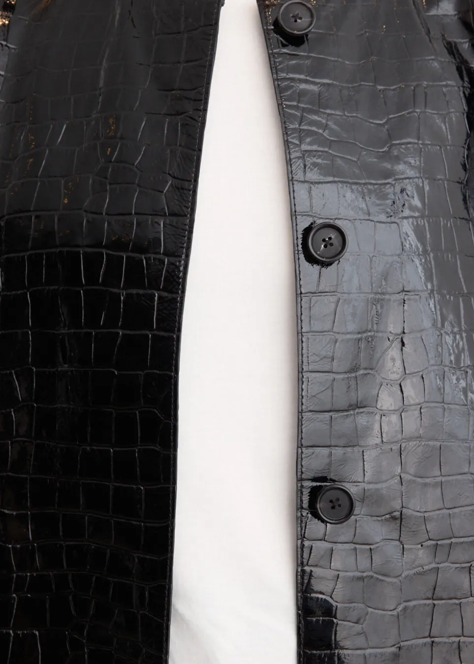 Croco Embossed Coat
