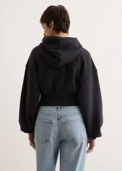 Cropped Zip Up Hoodie