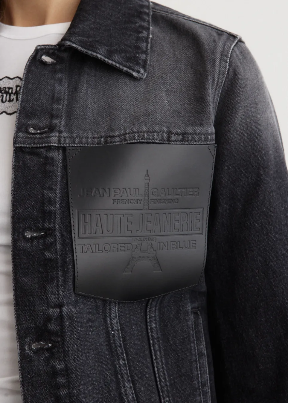 Denim Jacket With Leather Pocket